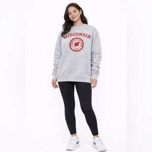 Top of the World Gray Wisconsin Hoodie